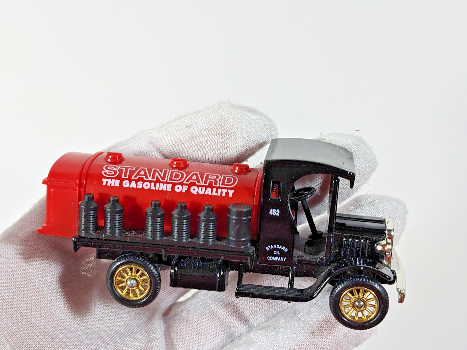 Lledo Standard Oil Red Crown Gasoline black diecast truck.