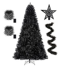 6ft Artificial Black Christmas Tree Outdoor Black Halloween Tree Deco