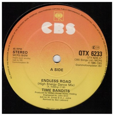 Time Bandits - Endless Road (High Energy Dance Mix), 12'', (Vinyl)