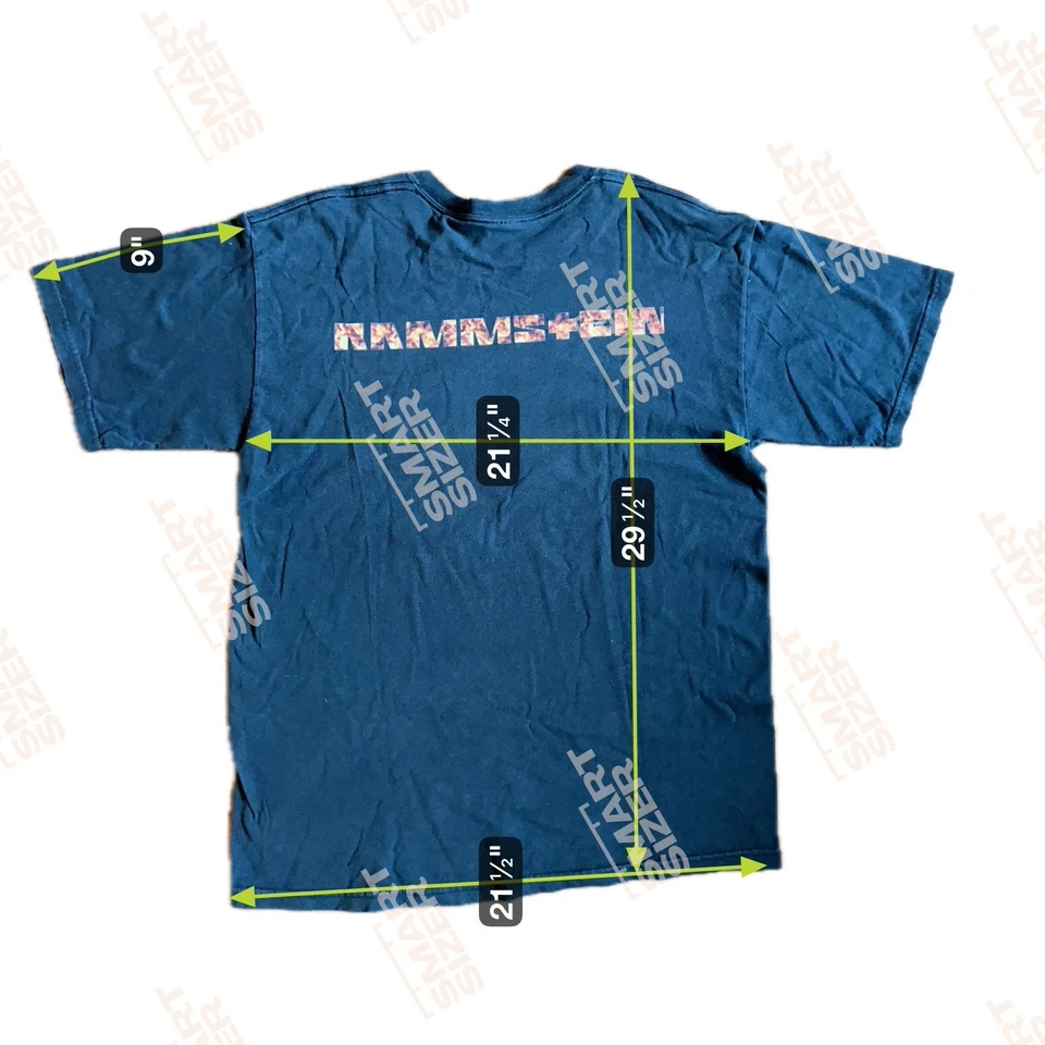 RAMMSTEIN Vintage T shirt BURNING MAN 90S METAL GUC 22 x 29 SIZE Adult LARGE 🔥 - Image 4 of 4