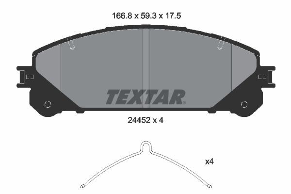 NEU - Textar 2445201 Bremsbelagsatz, Scheibenbremse FüR Lexus Toyota-image