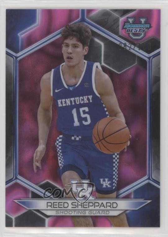 2023-24 Bowman U Best Pink Lava Refractor 82/100 Reed Sheppard #42 5w5
