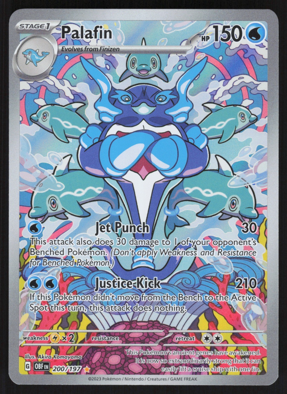 Palafin - Holo 200/197 LP SV03: Obsidian Flames Pokemon Card