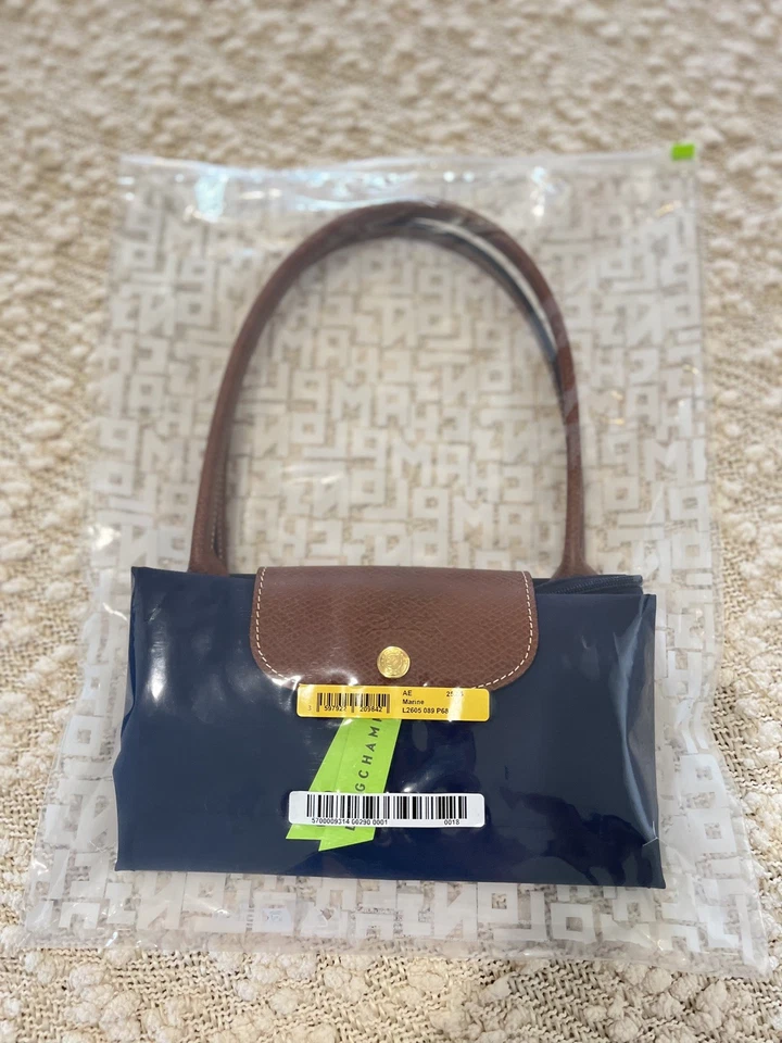 Auténtico Bolso de Mano Nuevo LONGCHAMP Le Pliage Original M AZUL MARINO Foto 2 de 4