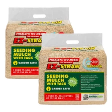 EZ-Straw Seeding  Mulch with Tack, Biodegradable Straw, 11lb (Pack of 2)