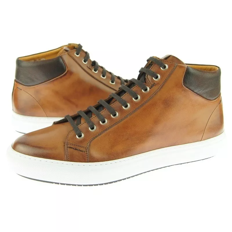 Mid top hotsell leather sneakers
