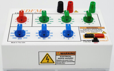RESISTANCE DECADE BOX 5 WATT w/Single Component Plug-In Receptacle