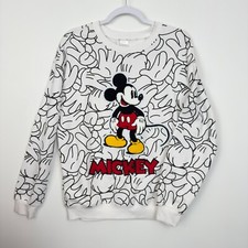 Disney 100 Mickey Mouse Sweatshirt Size Medium Chenille Patch 100th Anniversary