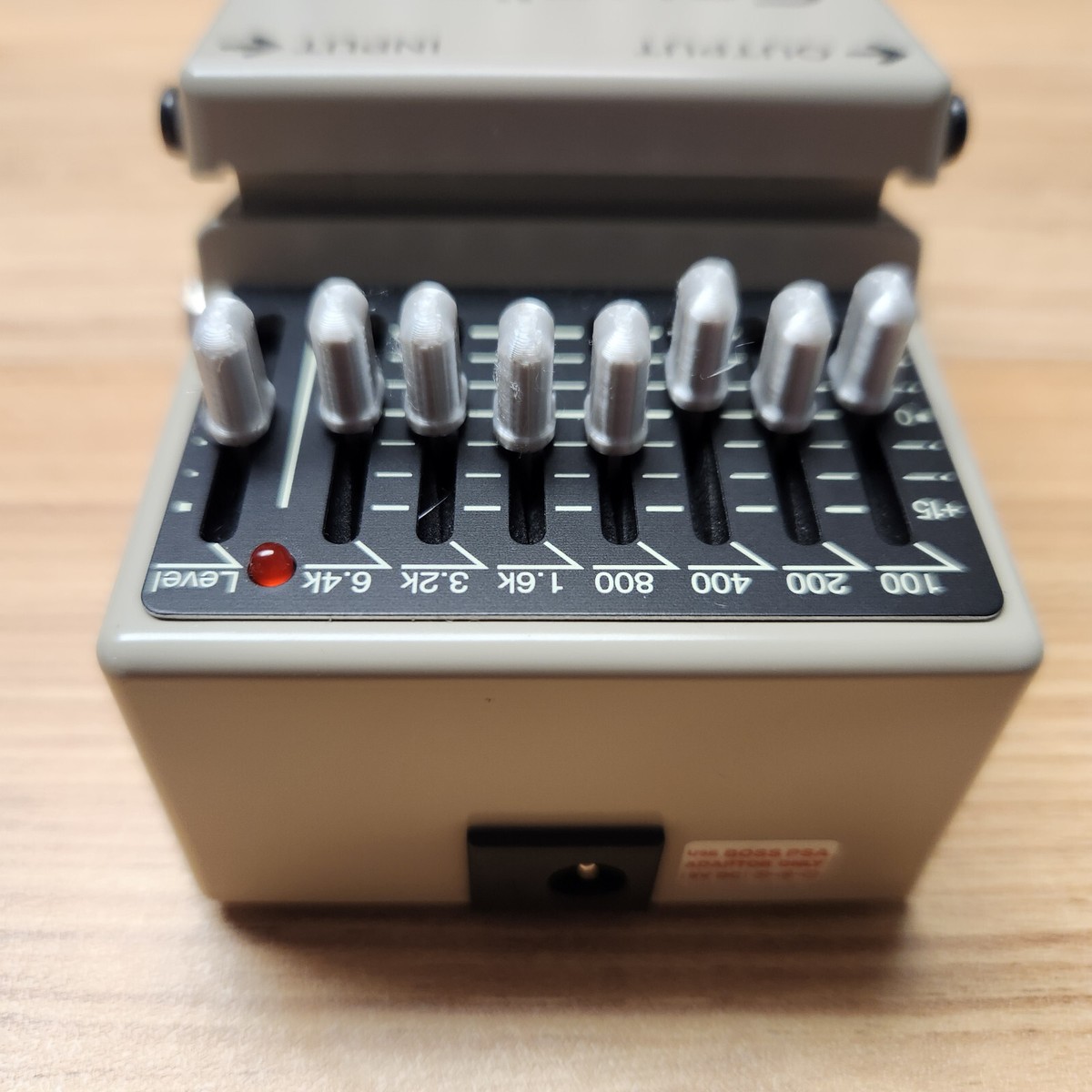 Silver Fader / Slider Caps / Knobs for Boss GE-7 / GEB-7 (Set of 8