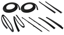 New 10-PC Front Door Weatherstrip & Beltline Kit / For 84-96 4-Door XJ Cherokee