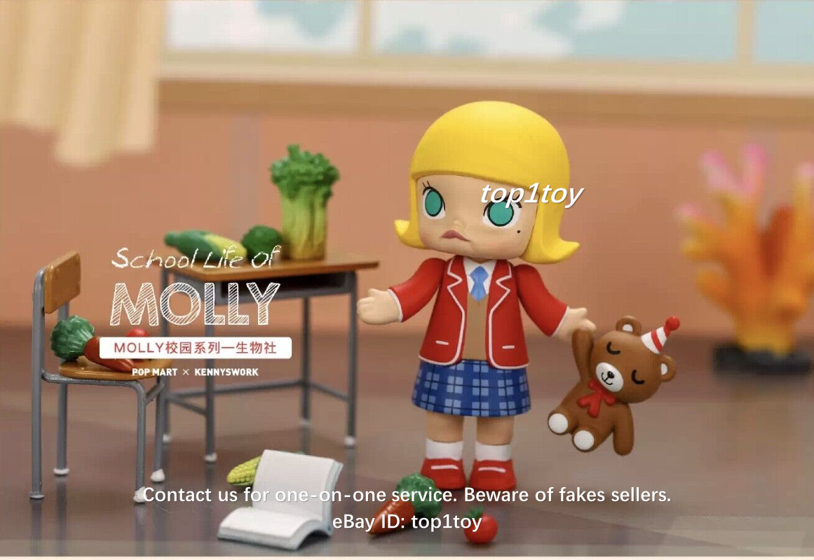 【レア・希少】POPMART Molly 学校シリーズ　フィギュアセット KENNYSWORK School Molly Bio Society Mini Figure | eBay