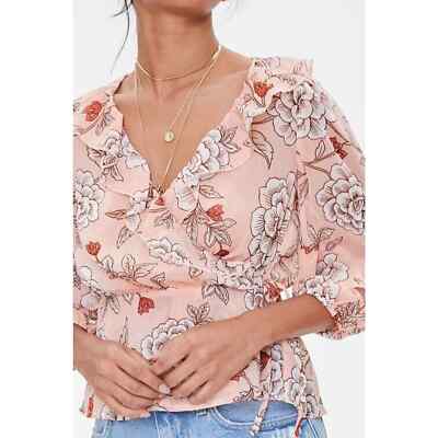forever 21 floral wrap top