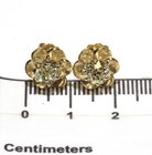 New GIA 14k yellow gold 1.62ct round diamond Flower stud earrings Natural — photo 4