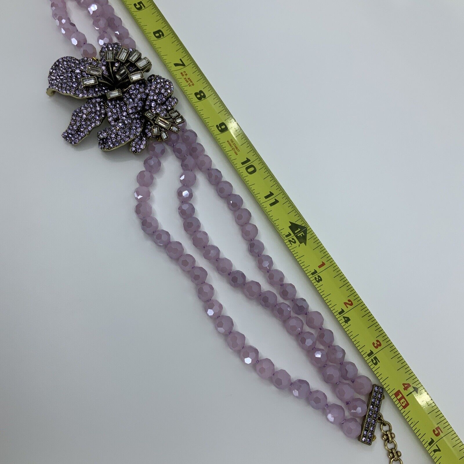 Heidi Daus Signed Lovely Lily Purple Crystal Bead… - image 7