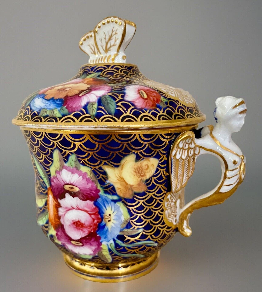 Antiguo patrón de taza de chocolate Spode de porcelana #1166 ultra raro Foto 3 de 4