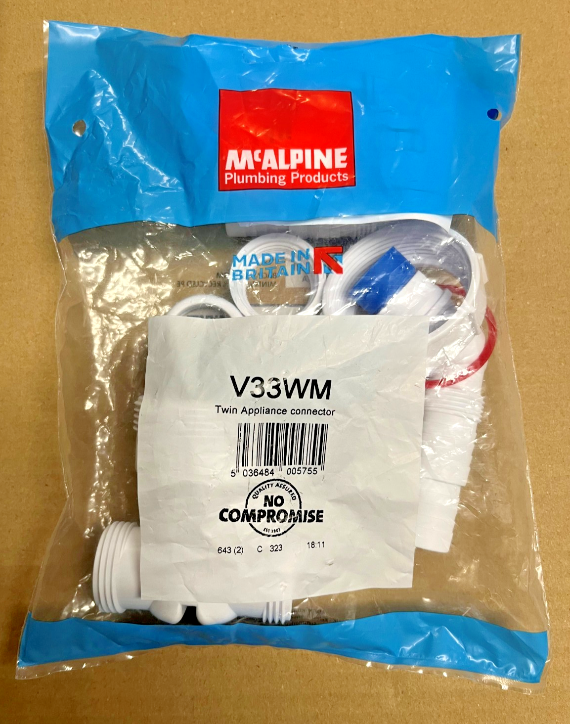 Viking Hat Washing Machine Dishwasher Twin Connector Dual Appliance Fitting