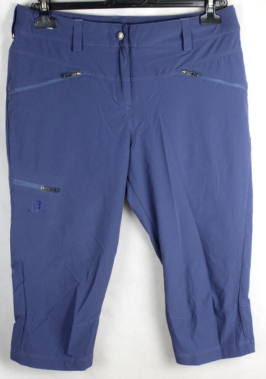 Salomon 3 4 Pantaloni Outdoor Donna Gr.38 L31 Molto Buone Condizioni