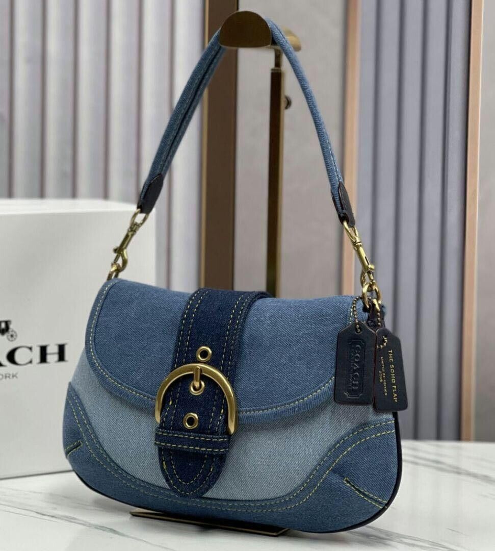 COACH OUTLET Soho Bag shoulder bag Upcycle Repurpose Denim COACH OUTLET Soho Bag shoulder bag Upcycle Repurpose Denim