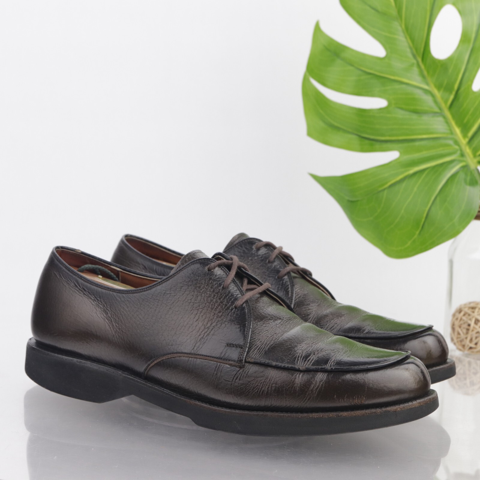 SAOLA Suola in gomma marrone grembiule vintage Freeman da uomo Oxford taglia 11 D grembiule punta USA