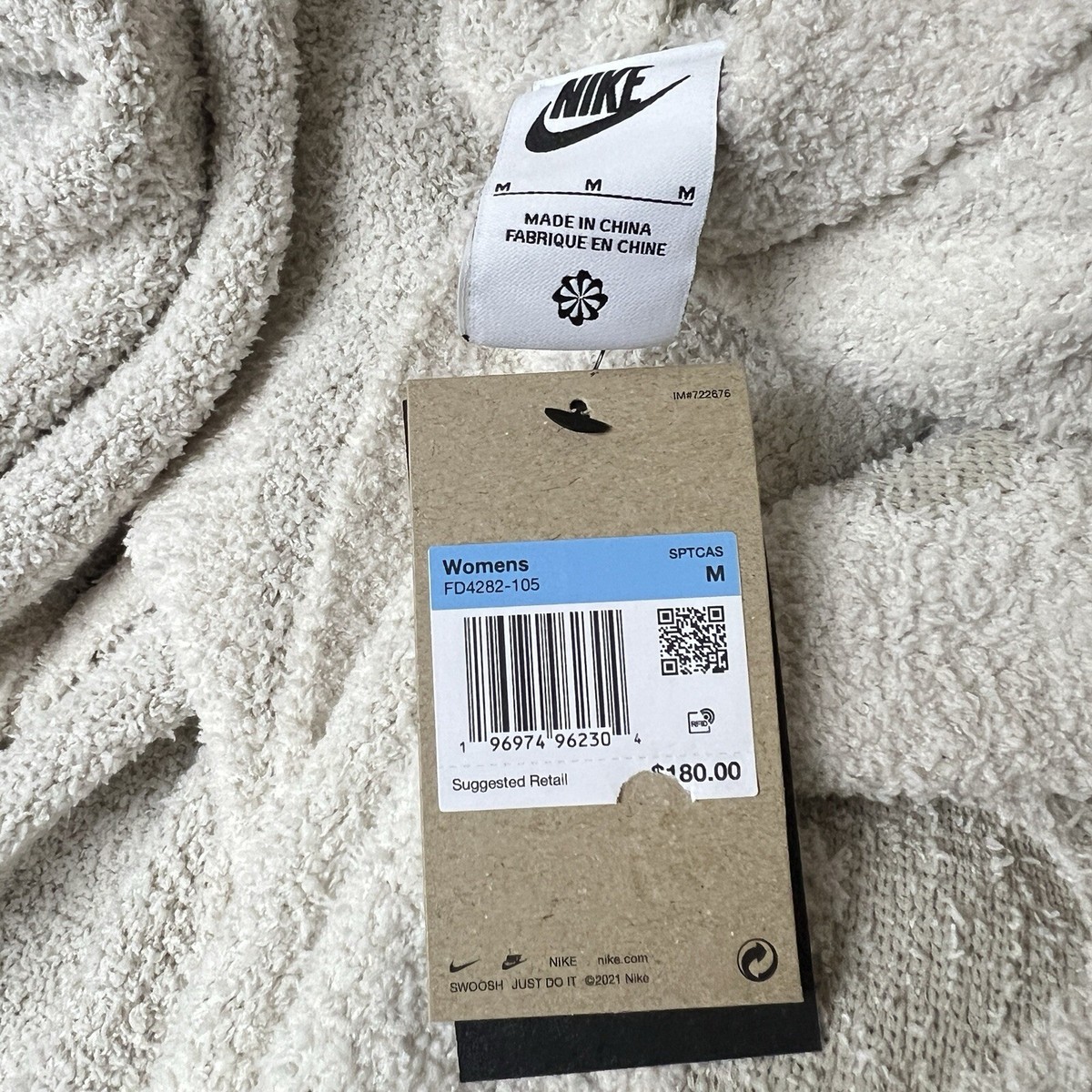 Nike Phoenix Cozy Bouclé Long Knit Cardigan Cream FD4282 105