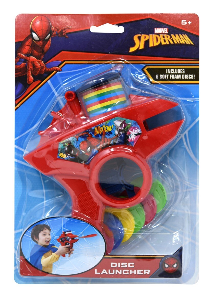 Marvel Ultimate Spiderman Foam Disc Launcher for Kids, Includes