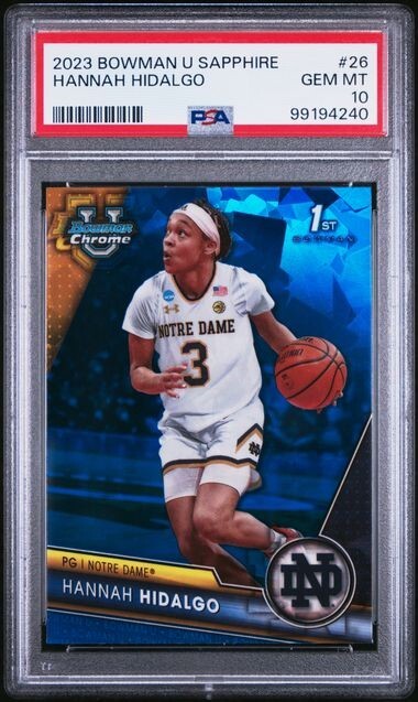 2023 Hannah Hidalgo Bowman U University Sapphire #26 Graded PSA 10 GEM MINT