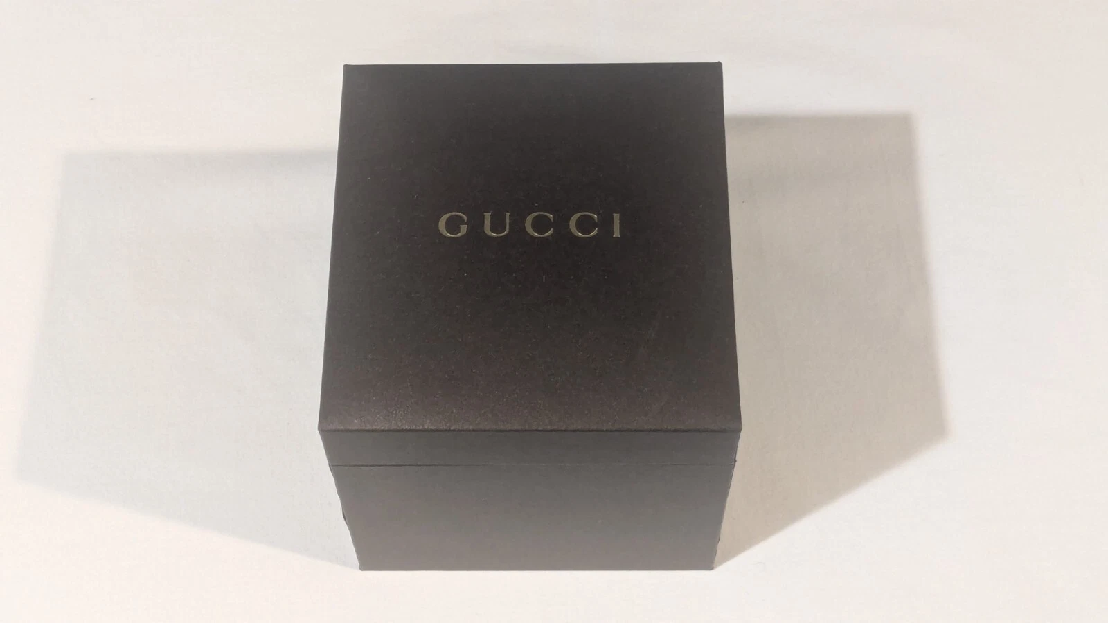 Véritable boîte de montre GUCCI affichage vide, marron 4,5