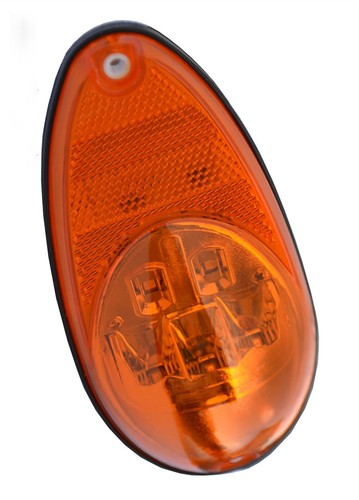 12 24v 5 LED Amber Rear Trailer Lamp Light Tail Indicator Reflector - Picture 6 of 7