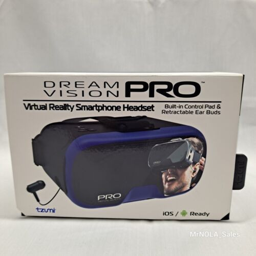 VR Box Dream Vision Pro Headset Built In Mic Ear buds Cell iPhone Android IOS - Picture 2 of 6