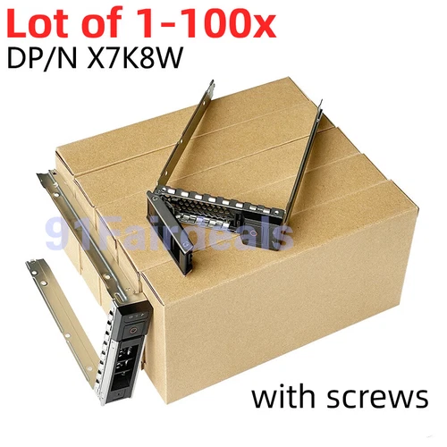 Lot X7K8W 3.5" Gen 14 HDD Tray Caddy for Dell R740xd R440 R540 R640 R7425 R7415