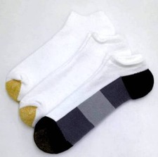  34 Gold Toe New Men'S 3-Pair Pack White Cotton No-Show Athletic Socks Shoe 6-12
