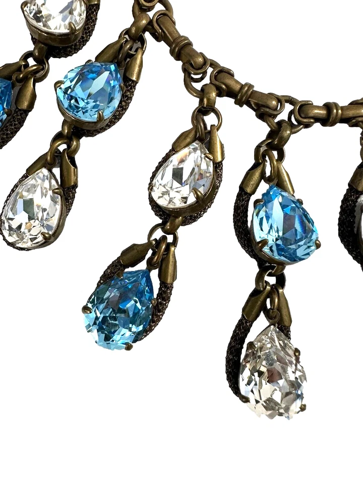 Collar ARIS GELDIS París Cristal Facetado Azul Y Transparente Foto 4 de 4