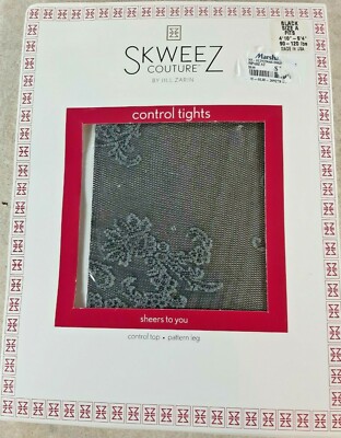 Tigjts Control Top Skweez Couture Black Sheer Jill Zarin