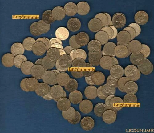 Pièces de monnaie françaises de 5 centimes en cuivre qualité TB sur Marianne