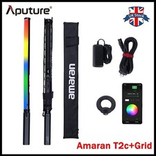 Aputure Amaran T2c w Grid RGBWW LED Tube Light RGB Video Light Wand Stick
