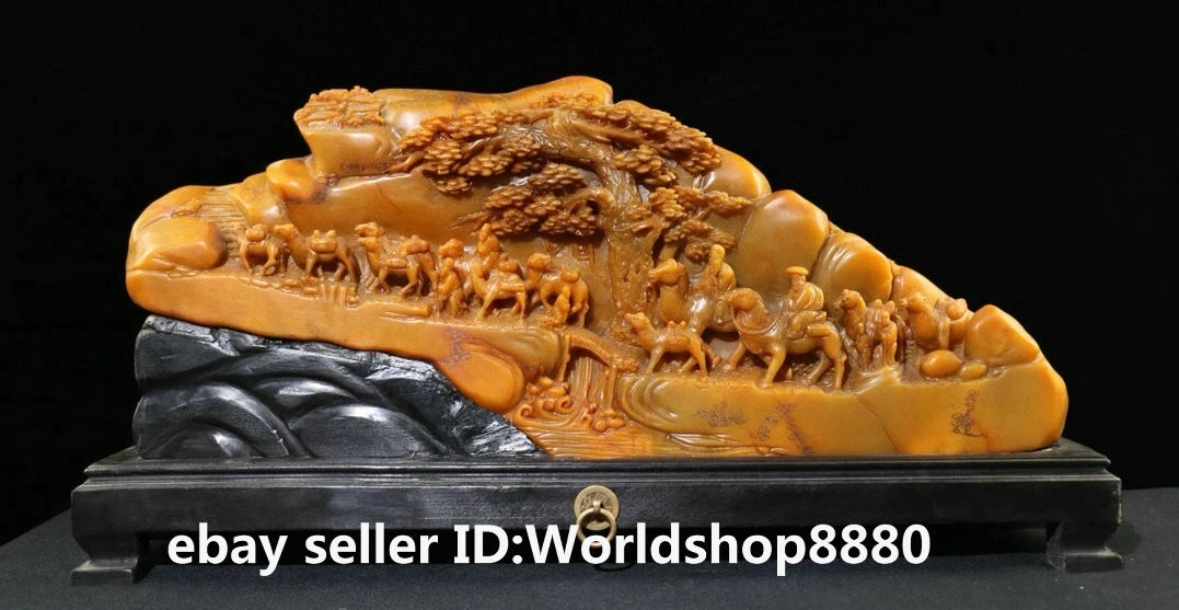 马寿山石主中国风雕像、雕像| eBay