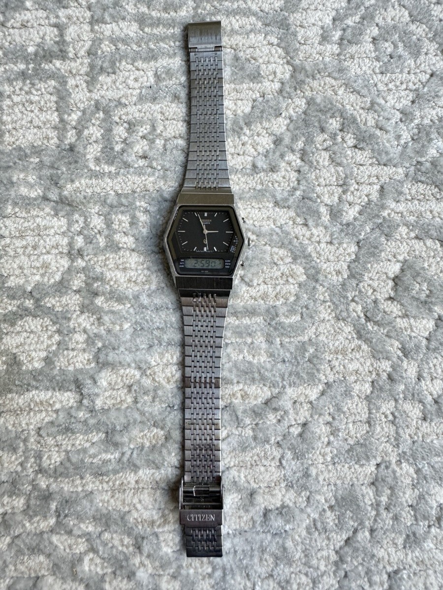 RARE Citizen Hybrid Digital Analyzer 4-098889 Hexagonal Mens RARE Citizen Hybrid Digital Analyzer 4-098889 Hexagonal Mens