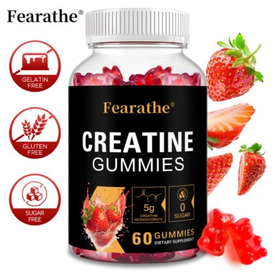 FEARATHE Creatina Monohidrato 5 g Aumentar la Función Cerebral + Construir Músculo