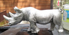 rhinoceros , africa, hotrod car hood ornament