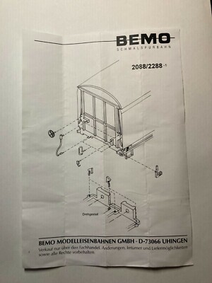 Bemo Instruction Leaflet for 2088/2288 Freight Car Haik