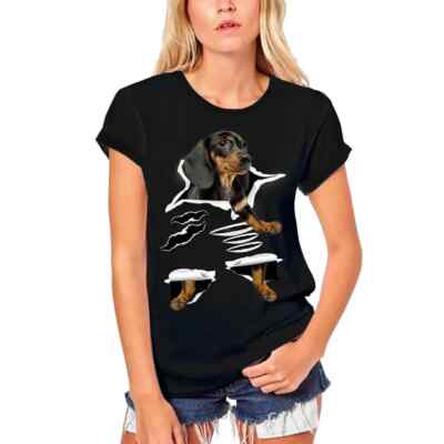 ULTRABASIC Damen Bio T-Shirt Hund Dackel Dackel Dog T-Shirt Vintage