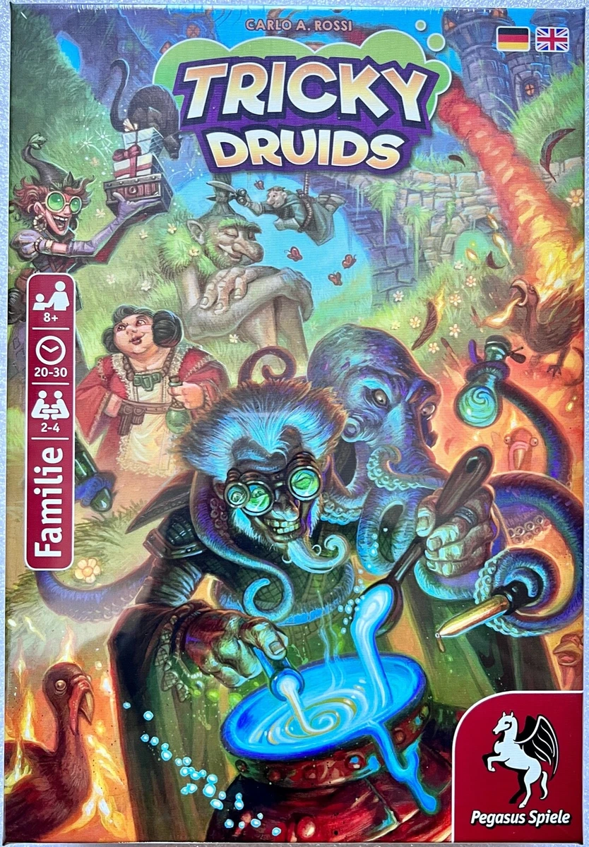 Pegasus Spiele Tricky Druids - Gioco Da Tavolo Per 2-4 Giocatori, 8+ Anni - 20-30 Minuti - Con Carte E Ingredienti Magici