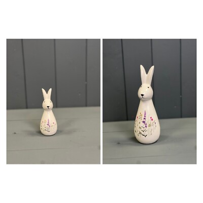 Wiese gemustert Keramik Hase Ornament - groß oder kurz - Ostern Regal Aufsteller