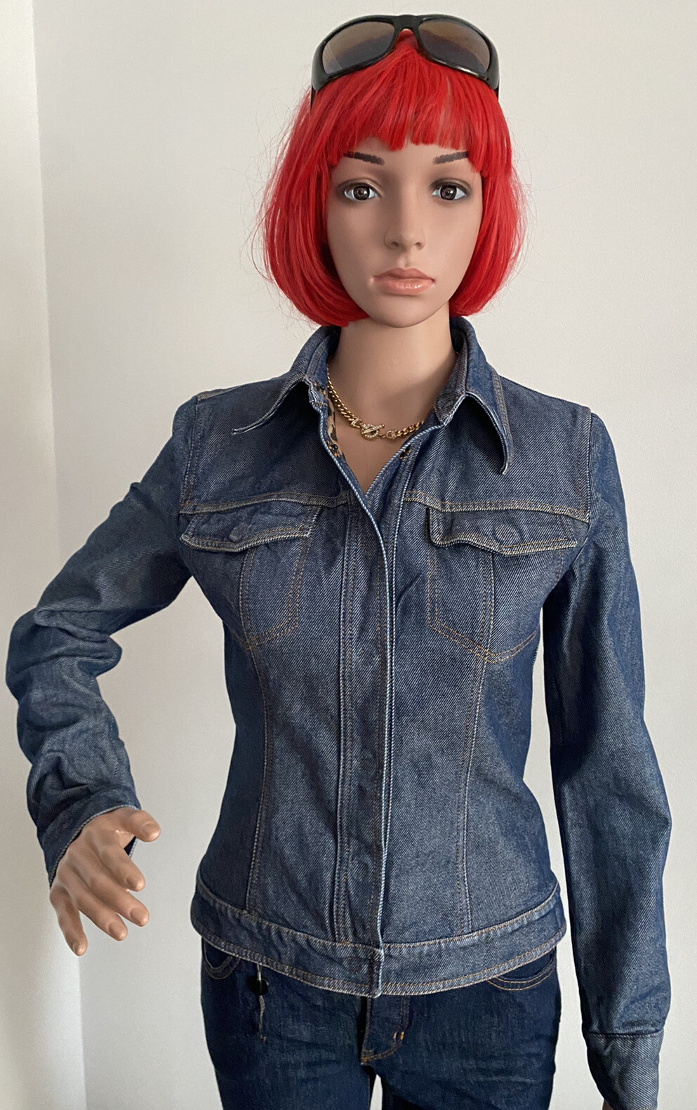 RARE DOLCE & GABBANA D&G DENIM JACKET LEOPARD LINING D&G RUNWAY!! eBay