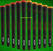 Grip One Tour X Golf Grips Set Standard Core .600" Round Black/Red-Black/Orange