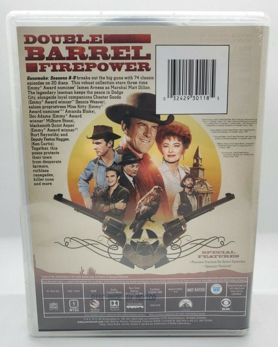 Gunsmoke: Complete Seasons 8-9 DVD Set (74 Episodes - 20