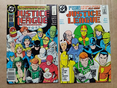 Justice League 1 NM- 24 VF 1987 Lot Of 2