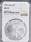 2025 American Silver Eagle $1 NGC MS 70 - PERFECT GEM MINT! 💎