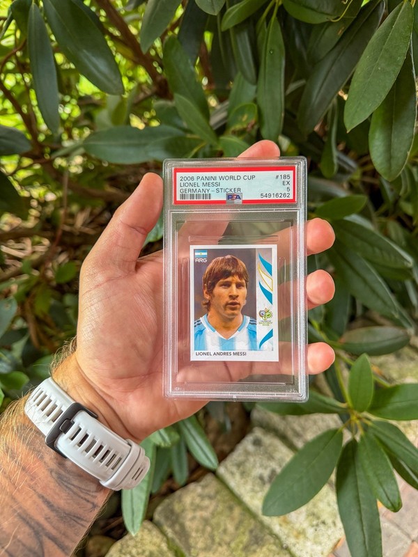 2006 PANINI WORLD CUP GERMANY STICKER #185 LIONEL MESSI GERMANY-STICKER PSA 5