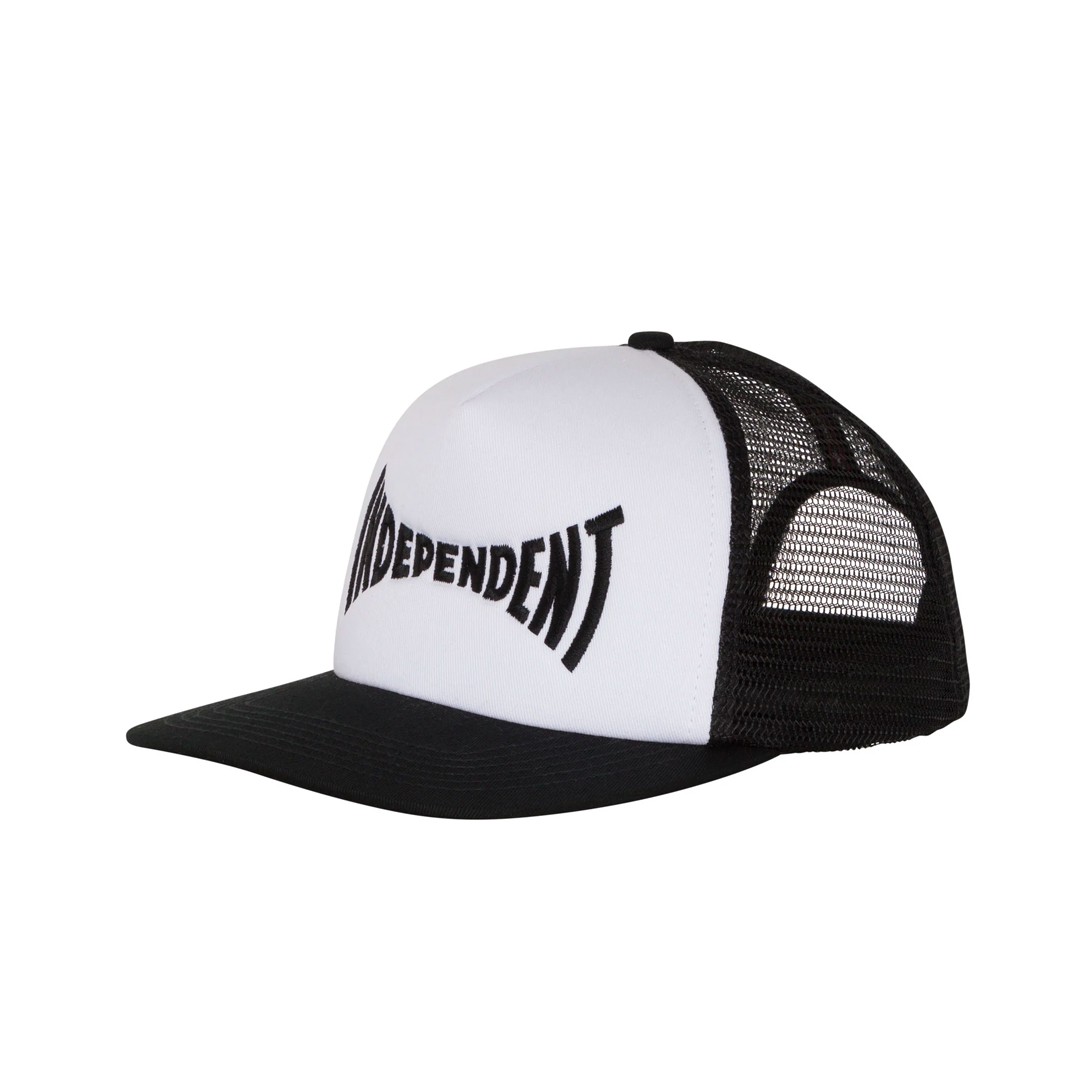 Кепка дальнобойщика Independent Truck Co. Span Snapback (белая/черная) с 5 панелями